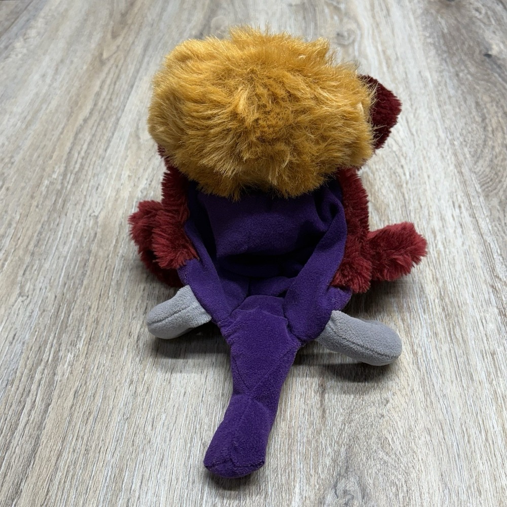 Vintage Carousel Guy 1986 Caveman Elephant Mammoth Plush Toy Burgundy Purple - Picture 6 of 9